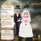Tree Buddees Death Do Us Part Skeleton Ornament or Wedding Cake Topper Spooky Bride & Groom